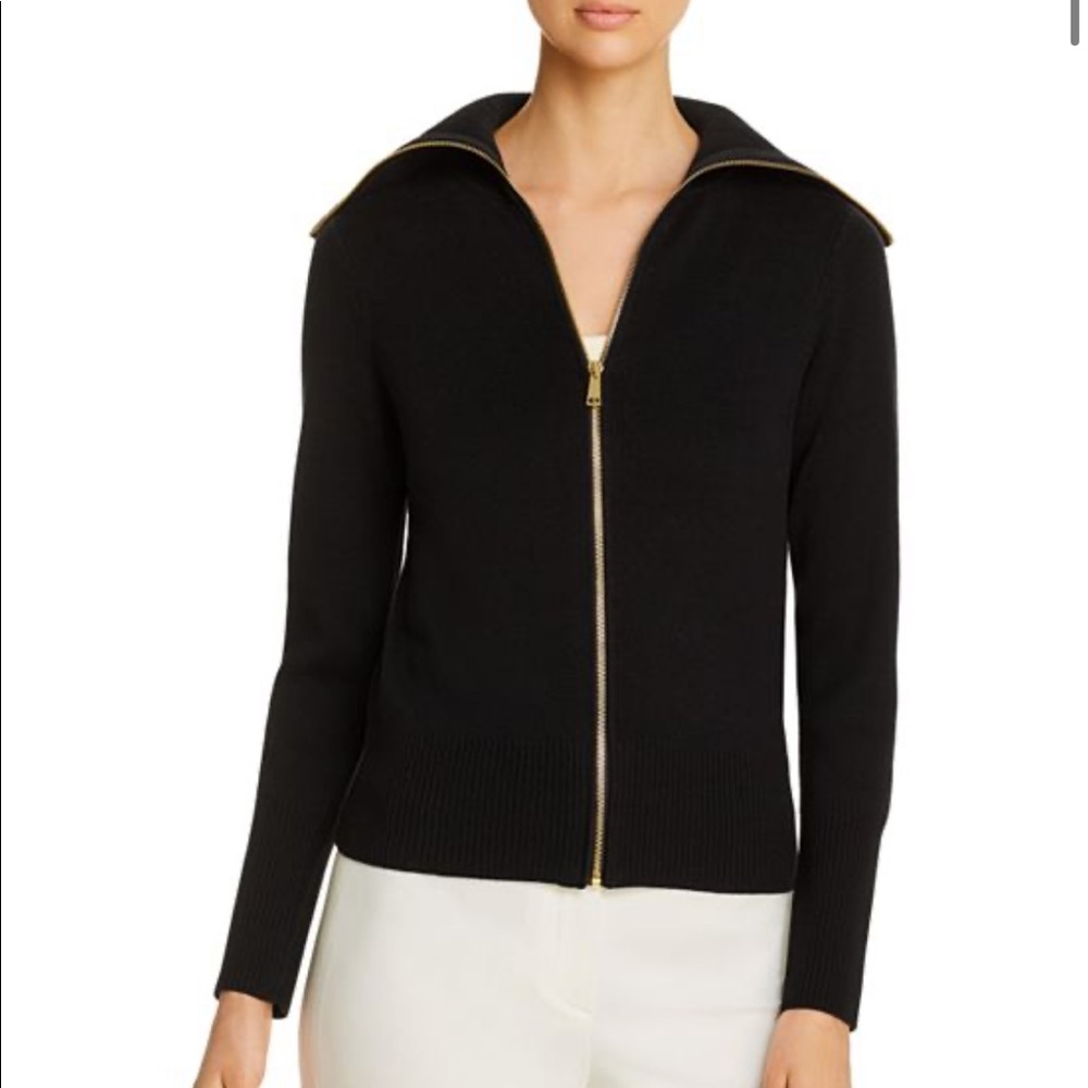 Nic+Zoe Black Zip Sweater Jacket